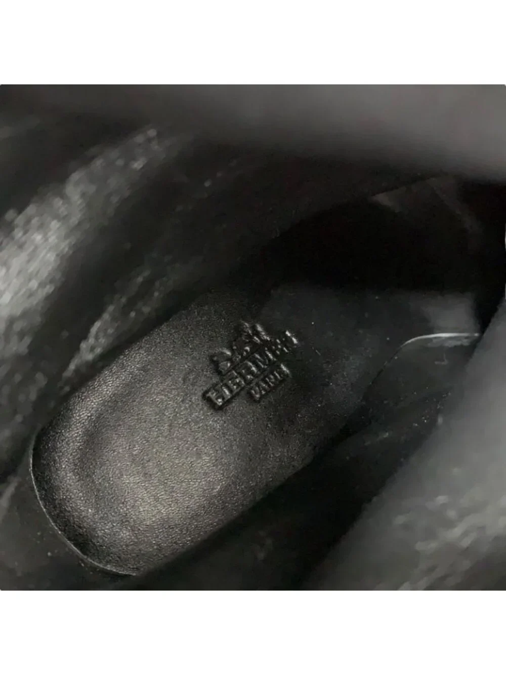 Hermes Hanae Boots Short Shoes Suede Leather Black - Picture 7 of 9